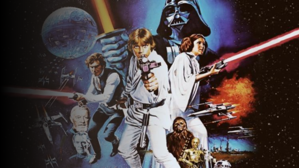 Imagem do poster do filme Star Wars: Uma Nova Esperança