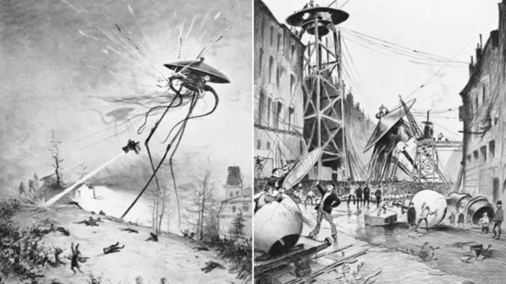 ilustração livro a guerra dos mundos