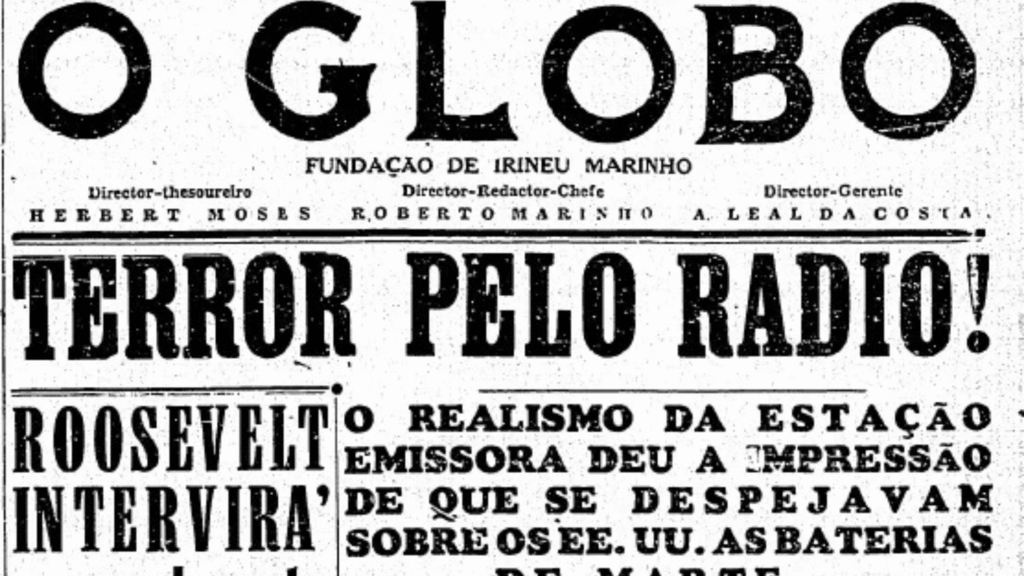 manchete a guerra dos mundos