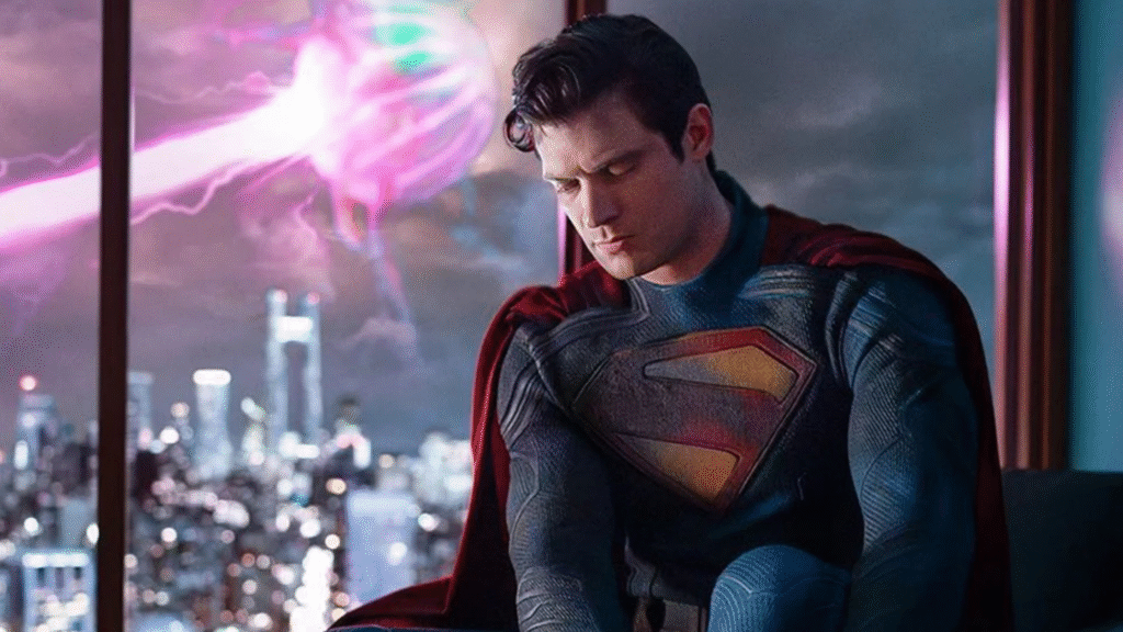 David Corenswet em cena em Superman