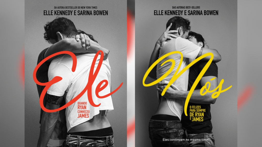 Capa dos livros de romance de Hockey da Elle Kennedy e Sarina Bowen